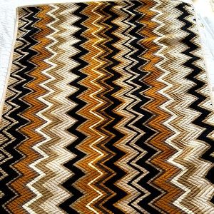 Missoni x Target Reversible Throw Blanket Brown/Black Zigzag Pattern
